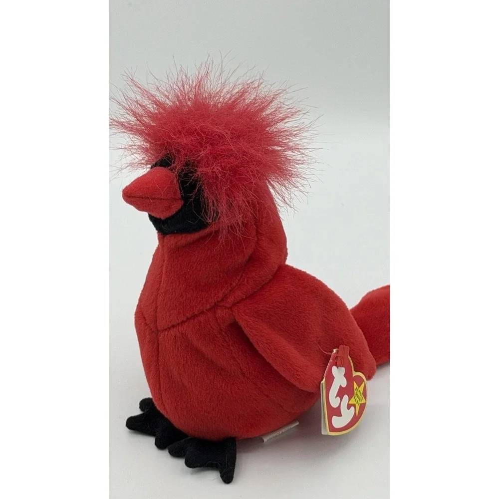 NEW w/ Tags - TY Beanie Babies Mac the Cardinal Bird - 1999 - Retired